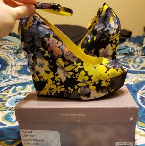 Fun floral wedges
